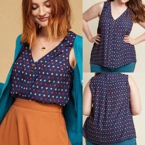 Polka Dot Sleeveless Top